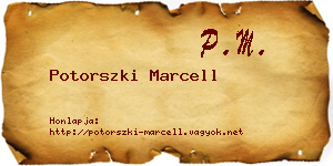 Potorszki Marcell névjegykártya